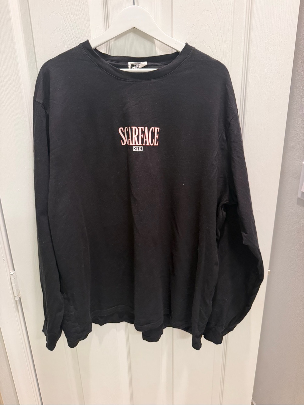 Kith x Scarface Tony Montana Long Sleeve Tee Black XXL 1983 Movie Al Pacino